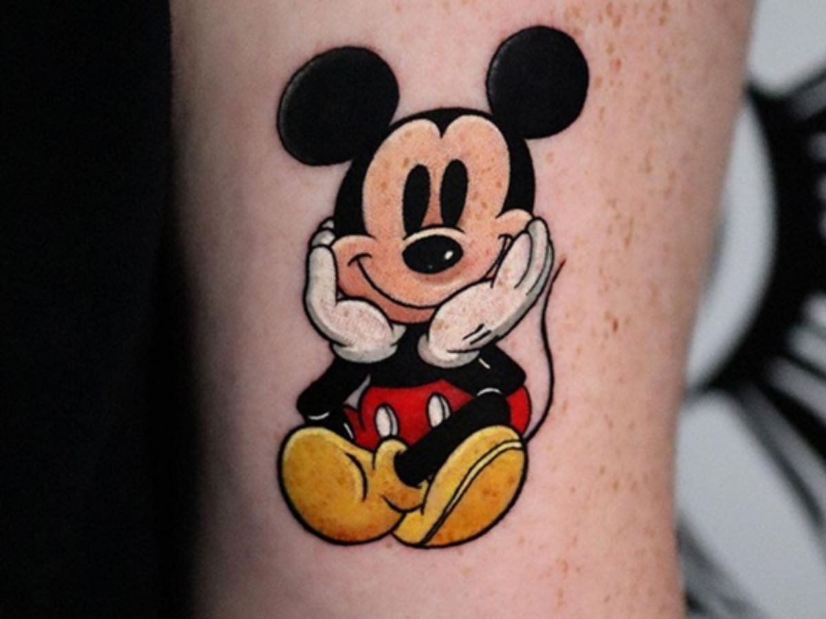 Mẫu tattoo chuột Mickey tuổi thơ