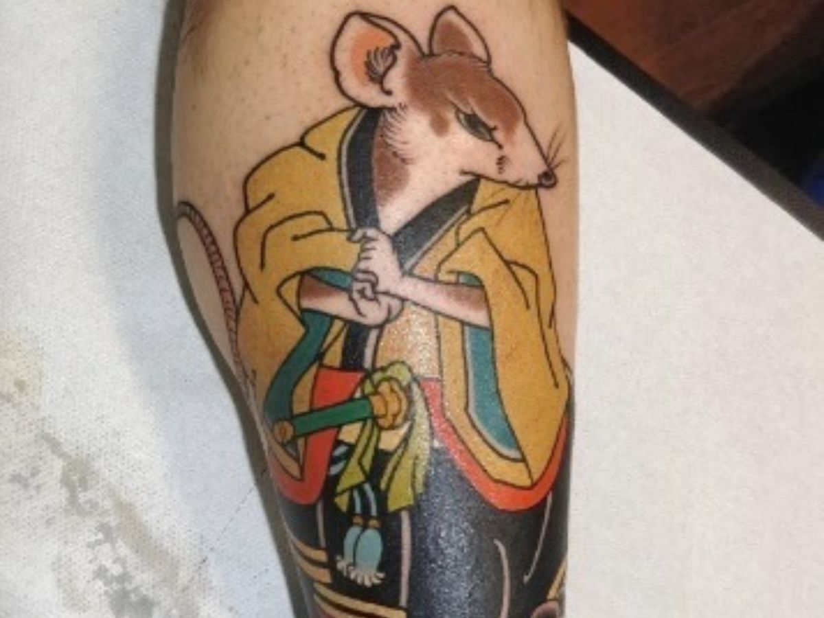 Chú chuột thiết kế theo phong cách Nhật cổ cực kỳ ấn tượng