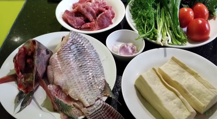 Các nguyên liệu cần thiết cho món bún cá Hà Nội