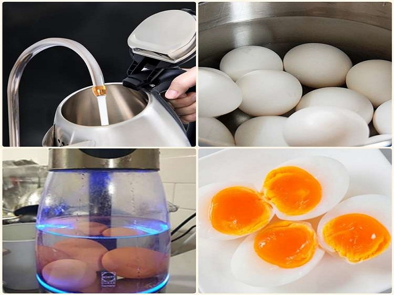 Cần luộc trứng trước khi cho vào cháo gà 