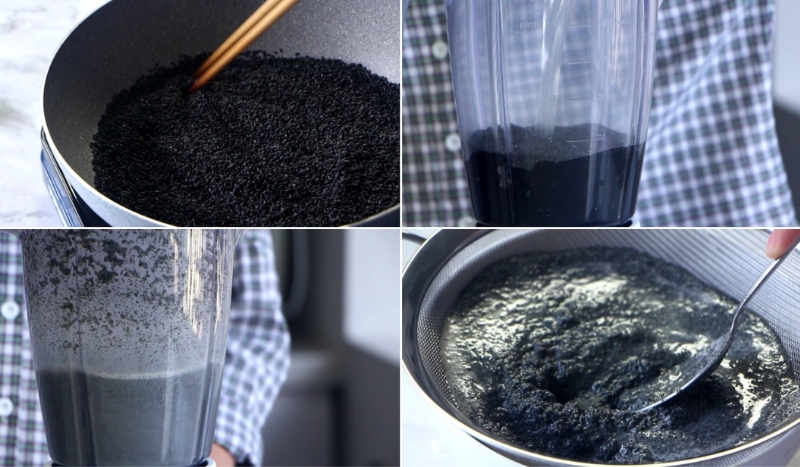 Nguyên liệu để thực hiện cách nấu chè mè đen khá đơn giản, tuy nhiên cần 4 - 6 tiếng để ngâm mè