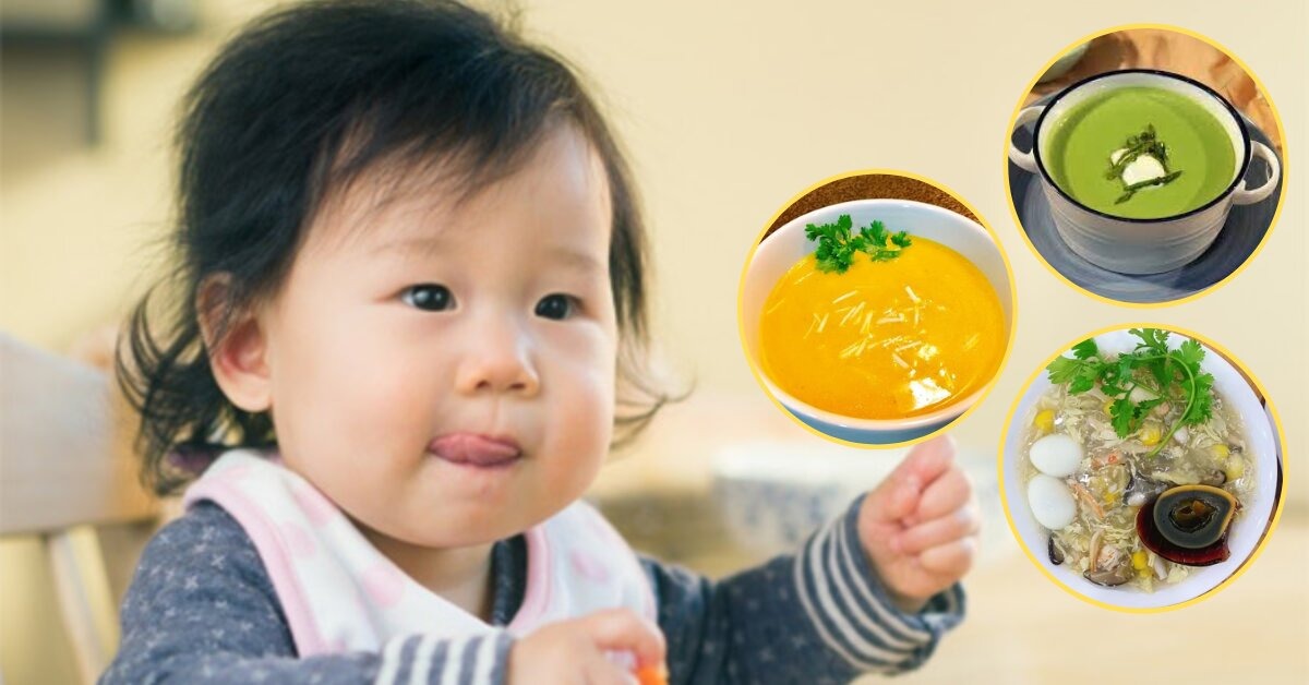 Cho trẻ ăn soup là một cách giúp bổ sung đa dạng nguồn dưỡng chất