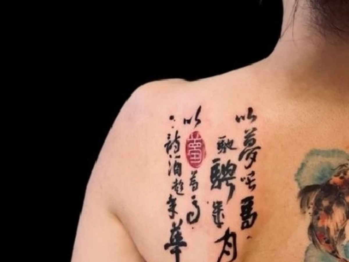 Mẫu hình xăm chữ Trung Quốc ấn tượng, thu hút dành cho nữ