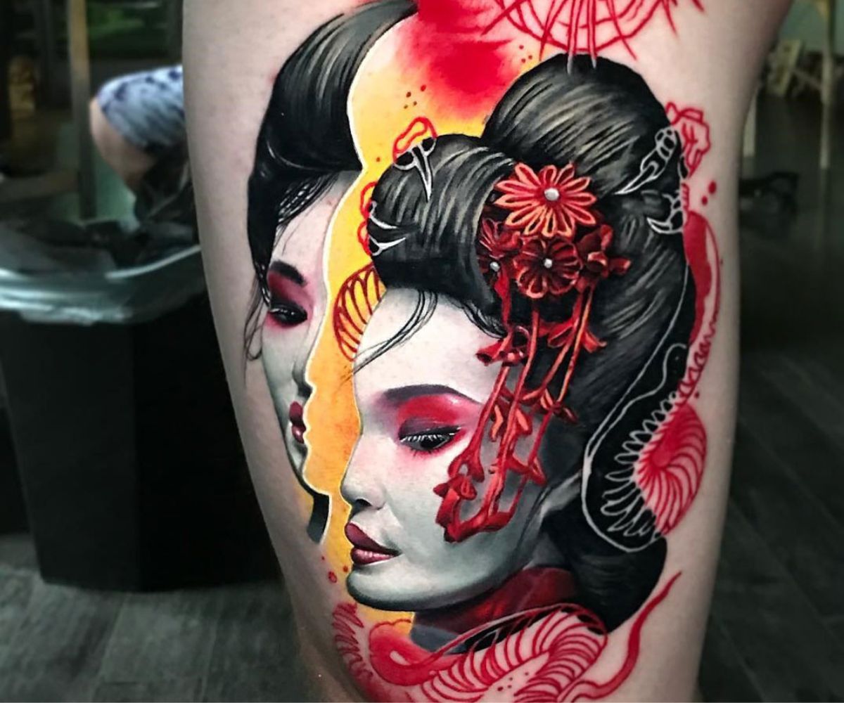 Mẫu tattoo Geisha vừa quyến rũ vừa bí ẩn bí hiểm