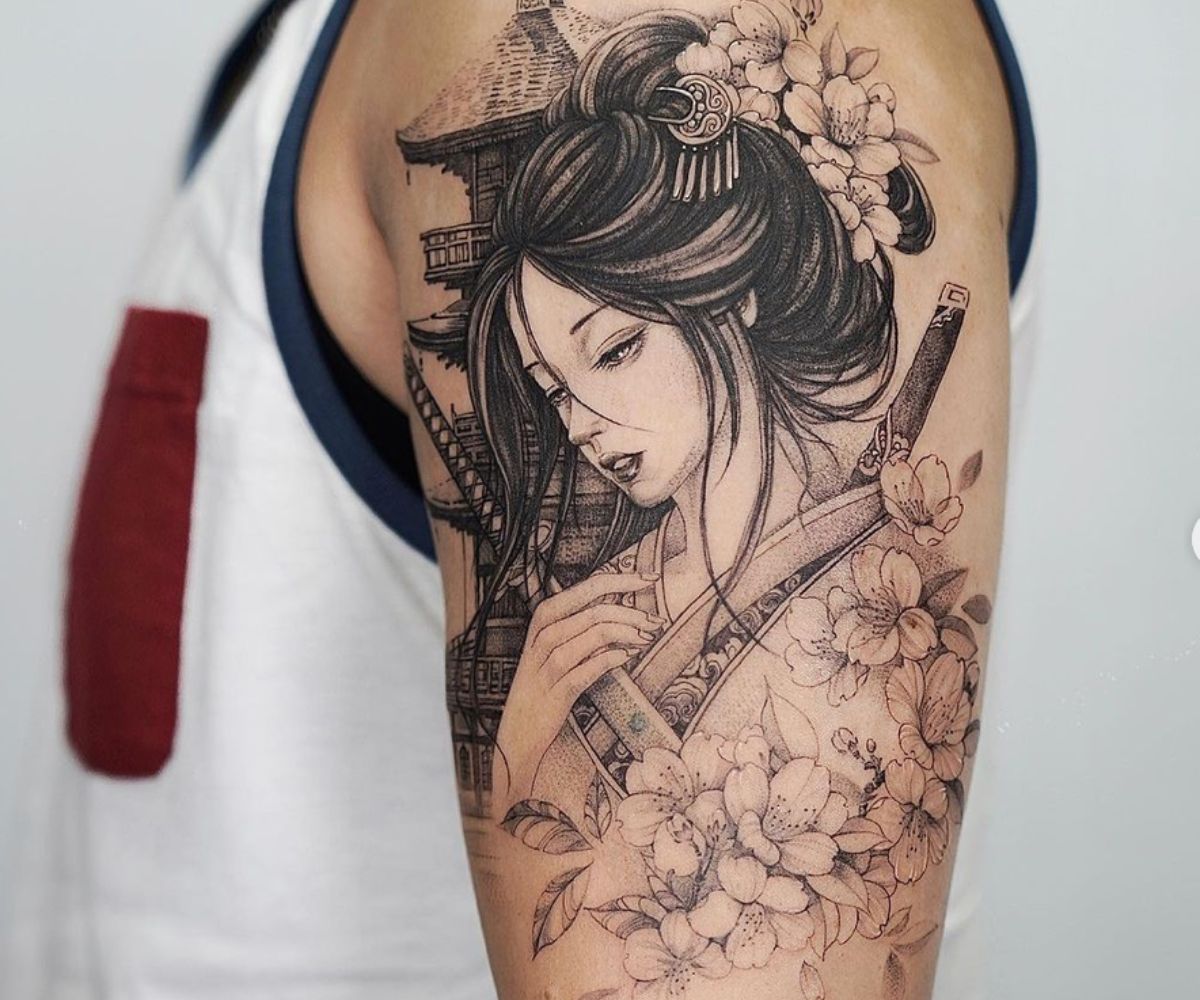 Nên tìm hiểu kỹ càng ý nghĩa mẫu xăm cô gái Nhật trước khi quyết định tattoo