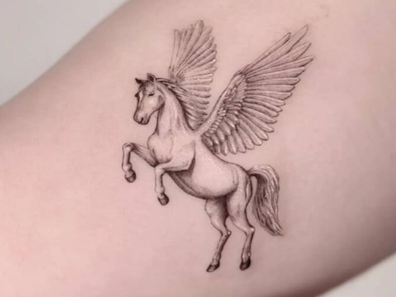 Ngựa có cánh hay Pegasus là một hình xăm rất được ưa chuộng