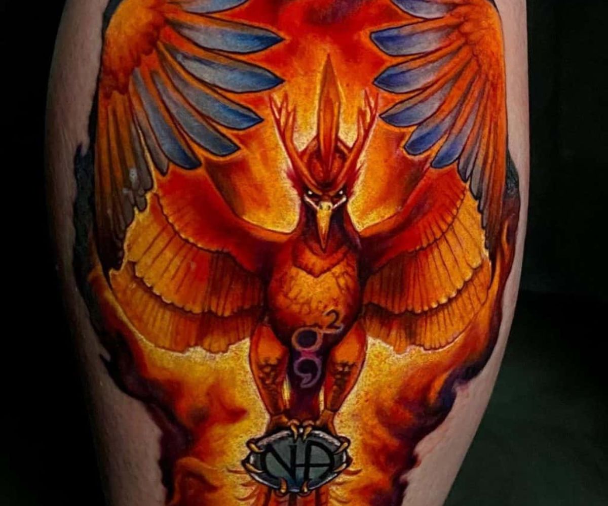 Hình tattoo phượng hoàng lửa chất nhất cho anh em