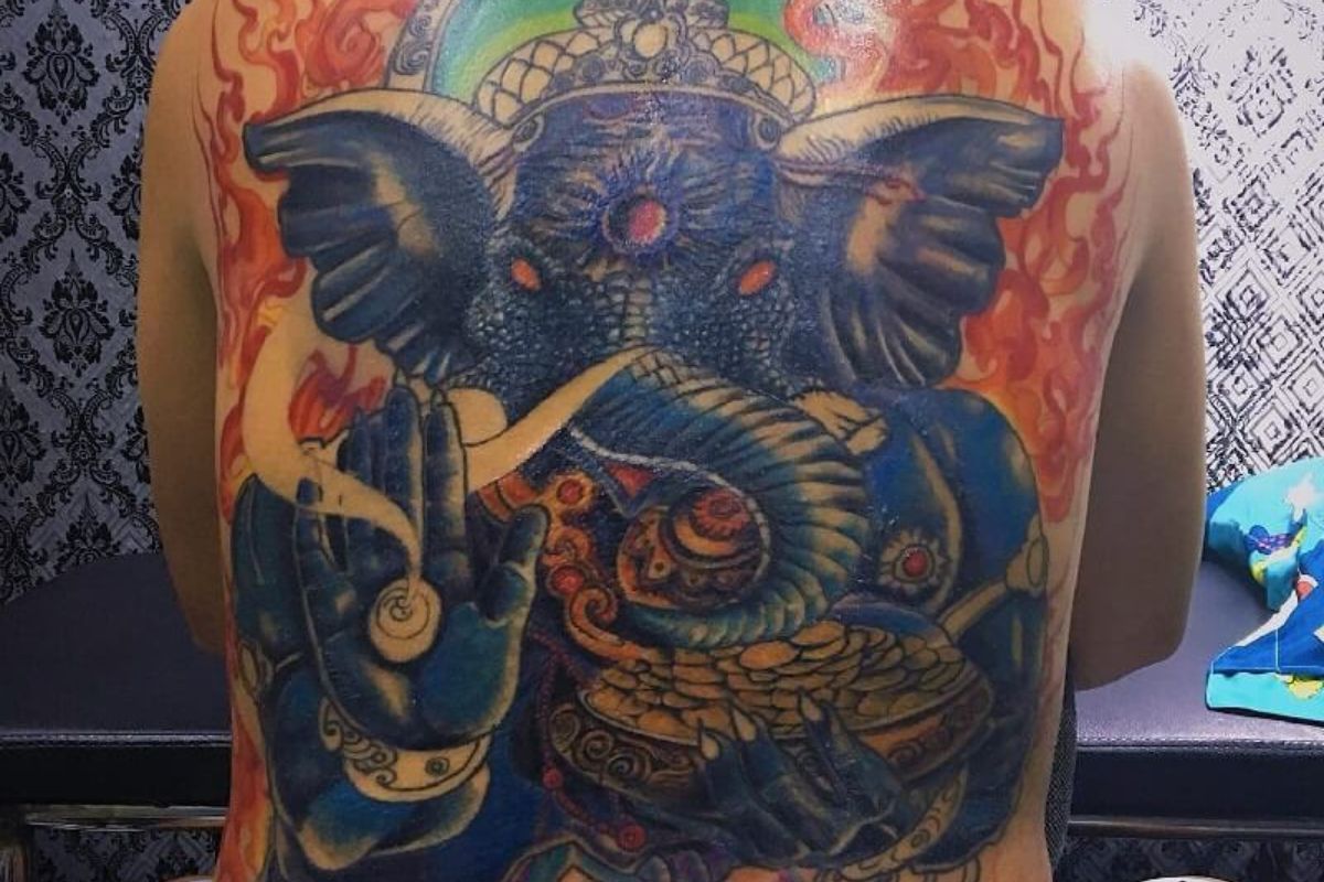 Hình xăm thần voi Ganesha đẹp và ý nghĩa 