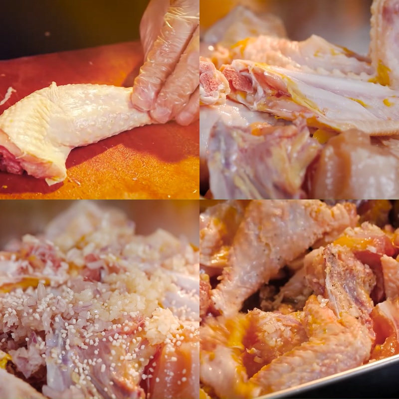 ​Khâu chế biến và tẩm ướp gà là bước quan trọng quyết định thành công của món lẩu gà dấm bỗng
