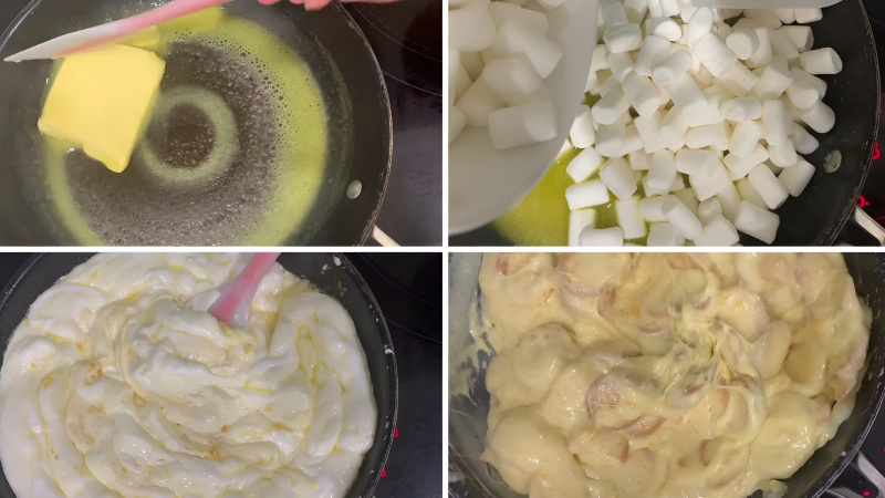 Cách làm bánh bông tuyết chà bông trứng muối cực cuốn tại nhà