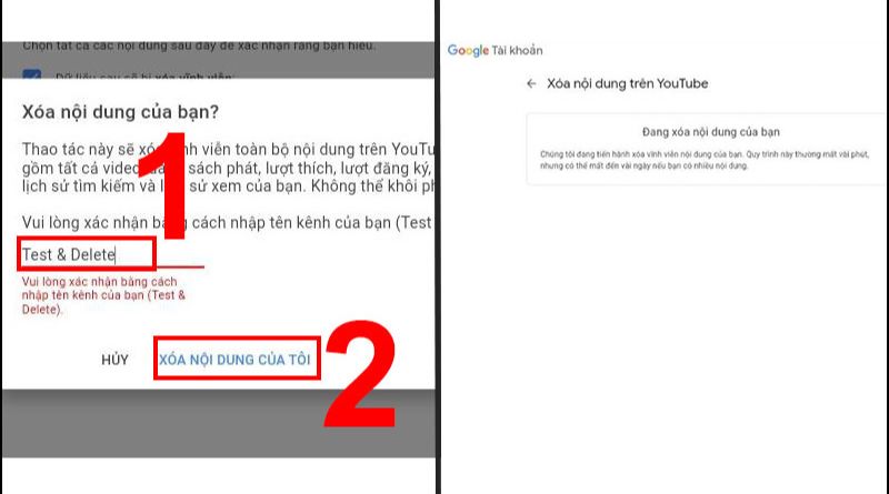 Nhập tên kênh Youtube đã chọn ở bước 5