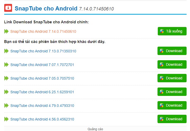 Cài SnapTube - App tải video Youtube về điện thoại Android