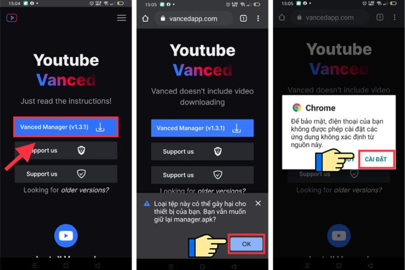 Cách tải video Youtube về điện thoại Android bằng Youtube Vanced