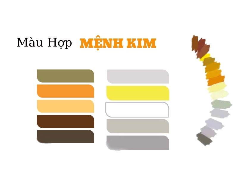 Màu hợp mệnh Kim gồm ghi, trắng, bạc, xám