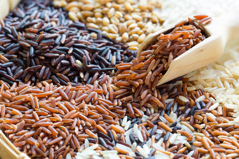 Đây là một loại gạo có một hàm lượng chất xơ cao rất giàu các vitamin và nguyên tố vi lương.
