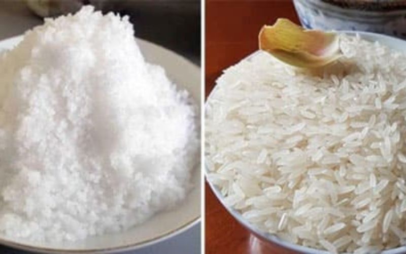​Gạo và muối là những lễ vật không thể thiếu khi thực hiện cúng nhập trạch