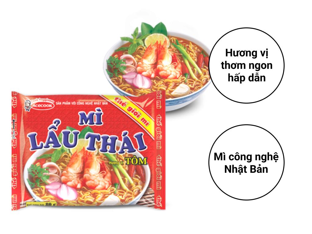 Tiếp tục là một sản phẩm của nhà Acecook lọt vào danh sách các loại mì tôm ngon ở Việt Nam