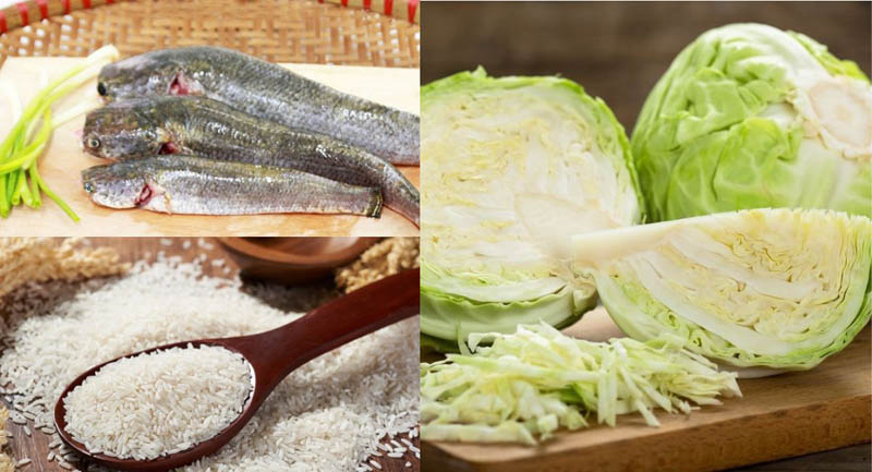 cách nấu cháo cá chuối với rau bắp cải