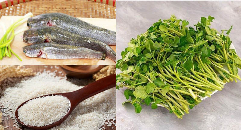 cách nấu cháo cá chuối với rau cải xoong