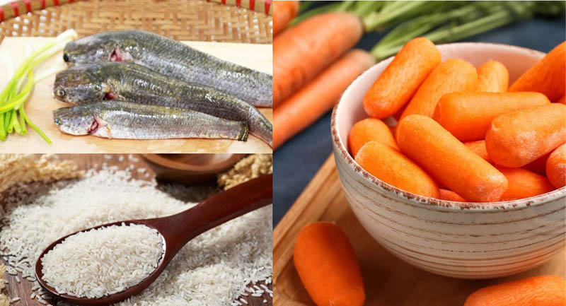 cách nấu cháo cá chuối cho bé với cà rốt