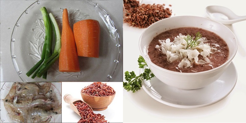 Cách nấu cháo gạo lứt huyết rồng với tôm, cà rốt thơm ngon, bổ dưỡng