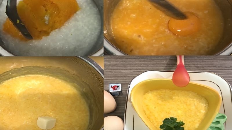 Cách nấu cháo trứng gà bí đỏ cho bé vô cùng đơn giản