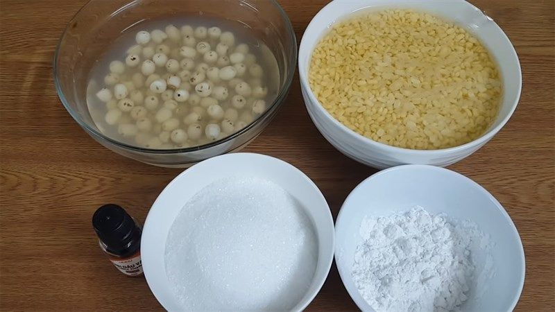 Nguyên liệu nấu chè hạt sen khô đường phèn với đậu xanh dễ mua