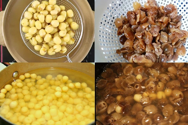 Cách nấu chè hạt sen thập cẩm