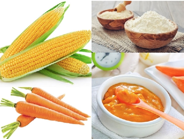 Nguyên liệu nấu súp bắp cà rốt