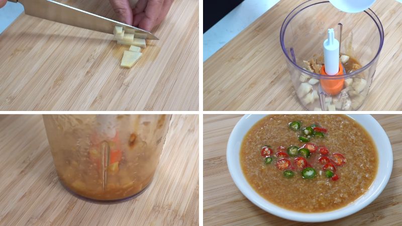Cách pha nước sốt nhanh chuẩn vị cơm gà Thái Lan